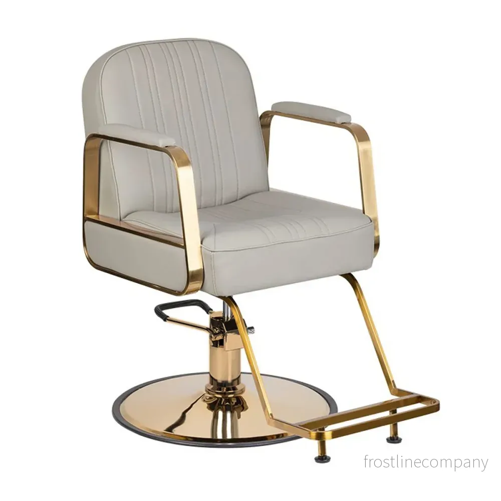 Frisörstol Gabbiano Acri – Guld/Beige Frisörstol Gabbiano Acri – Guld/Beige