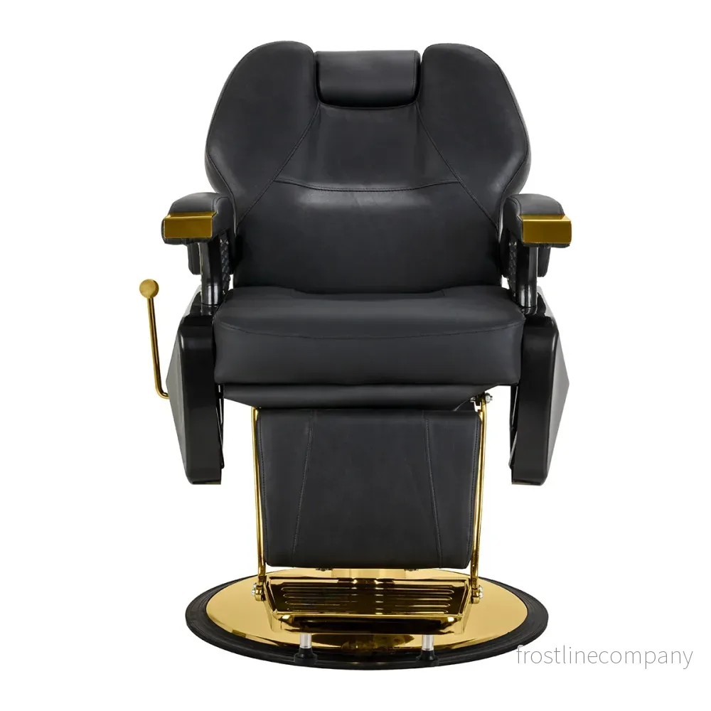 Barberstol Hair System New York Svart-Guld - Bild 2
