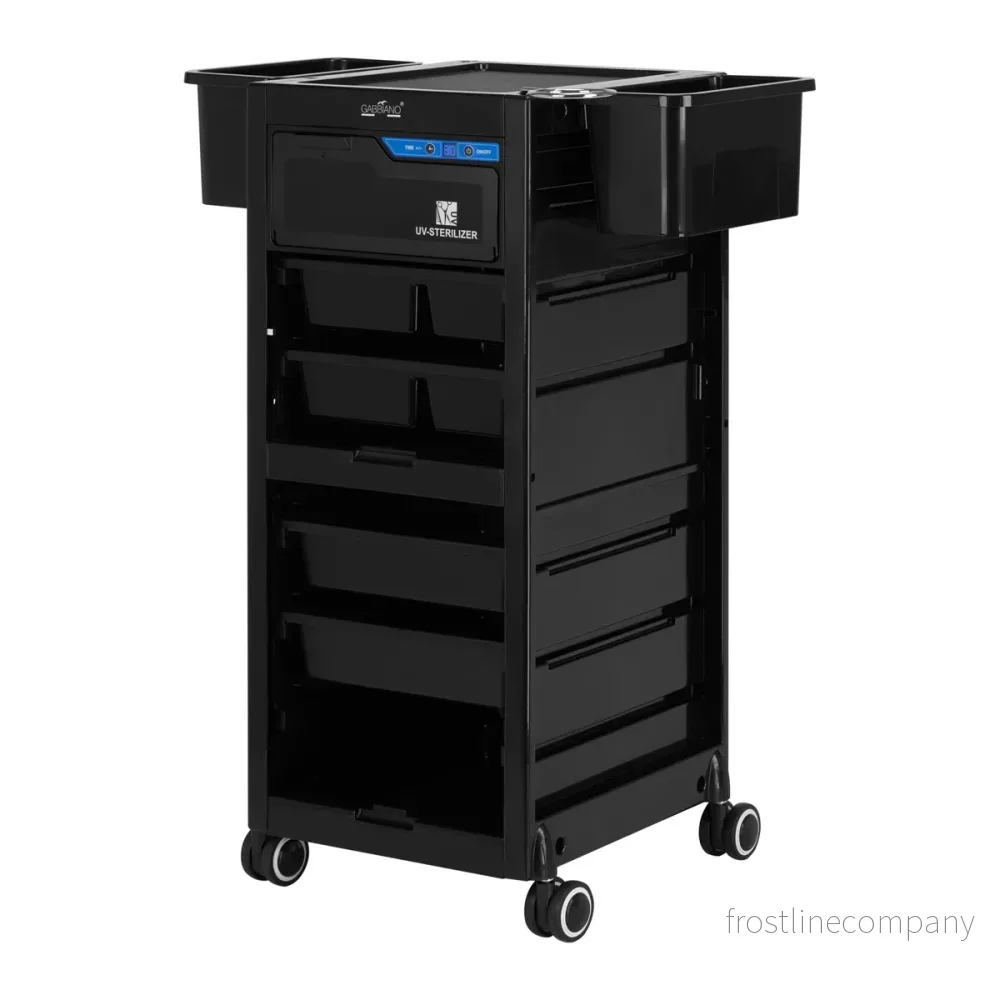 Frisörvagn Gabbiano med UV-Sterilisator 68UV Svart Frisörvagn Gabbiano med UV-Sterilisator 68UV Svart