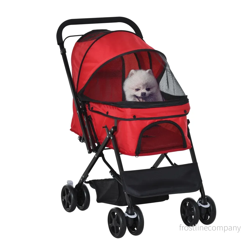 Djurvagn Hundvagn & Kattvagn – Hopfällbar Pet Stroller – 4-hjul – Upp till 10kg Djurvagn Hundvagn & Kattvagn – Hopfällbar Pet Stroller – 4-hjul – Upp till 10kg