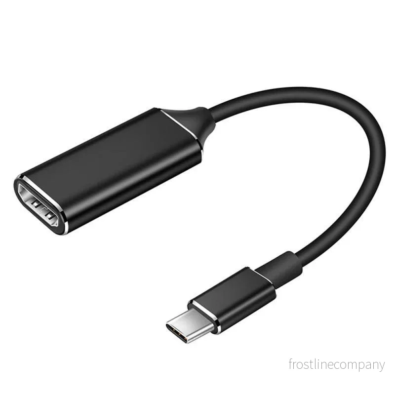 USB-C till HDMI Adapter Kabel 0,2m - Koppla Mobil till TV - 1080P - Svart - Kopparkärna
