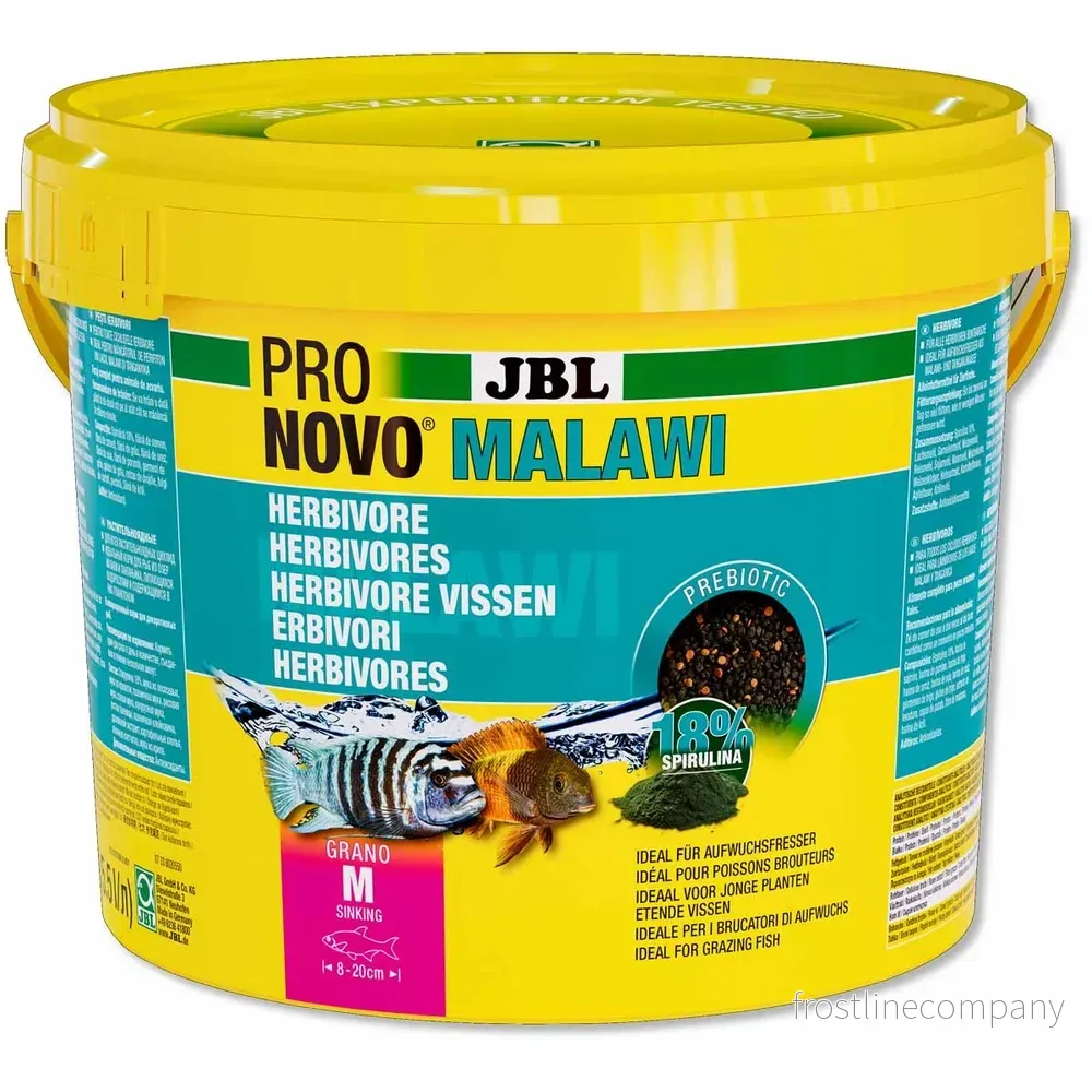 JBL ProNovo Malawi Grano M 5,5 l – granulat för algätande ciklider JBL ProNovo Malawi Grano M 5,5 l – granulat för algätande ciklider