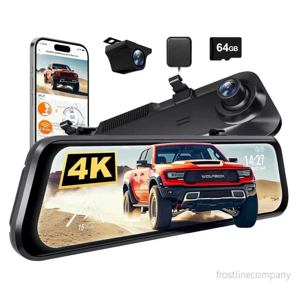 Wolfbox G850 Pro 4K Wifi GPS 64gb Mirror dashcam Wolfbox G850 Pro 4K Wifi GPS 64gb Mirror dashcam