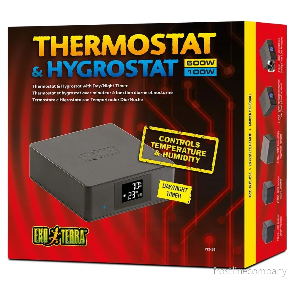 Exo Terra Thermostat & Hygrostat 600W/100W
