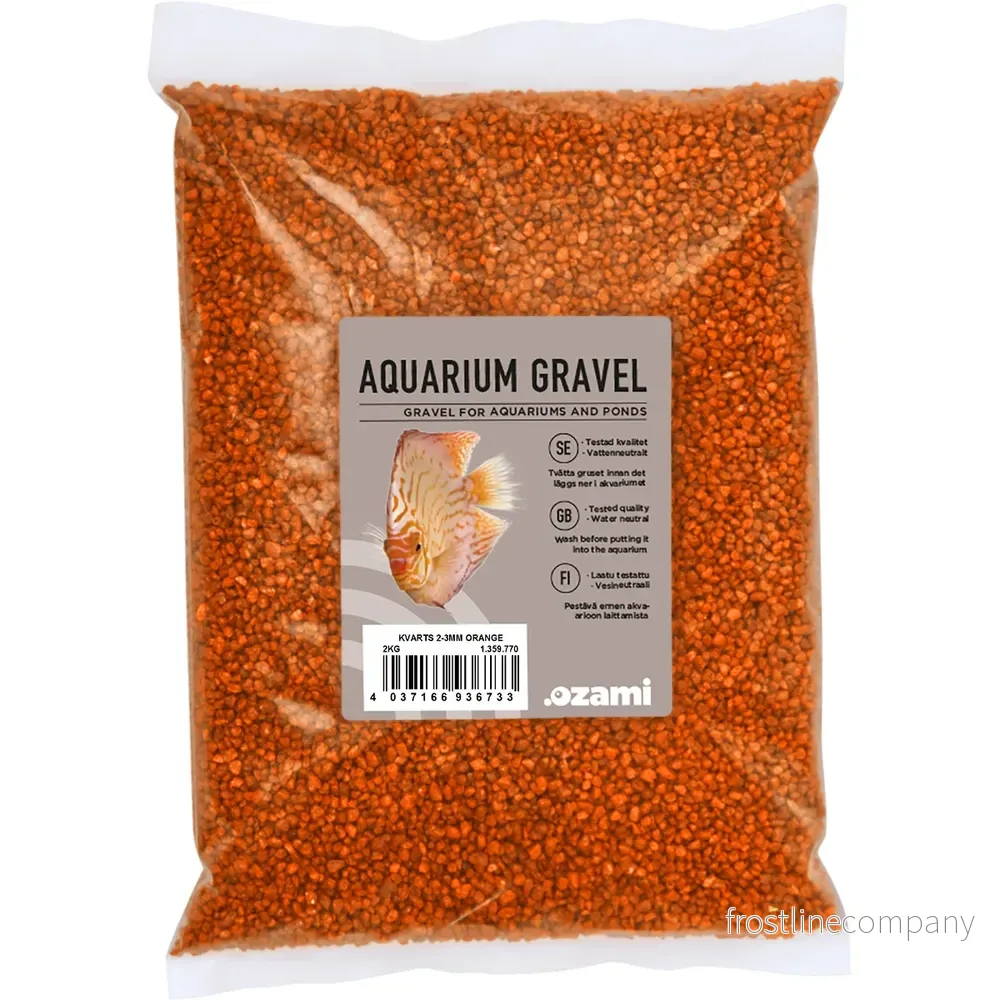 Ozami Kvarts 2–3mm Orange – Dekorativt grus för färgrik botten - Bild 2