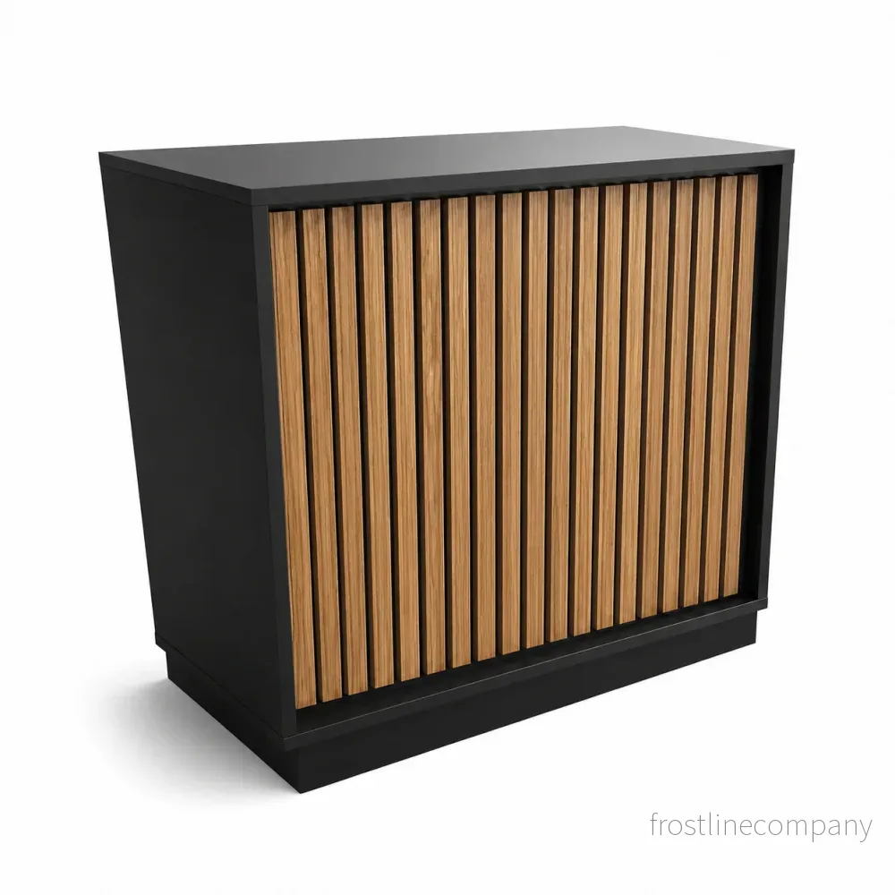 Frame-disk. Bred modul, svart. B110 – akustikplatta front