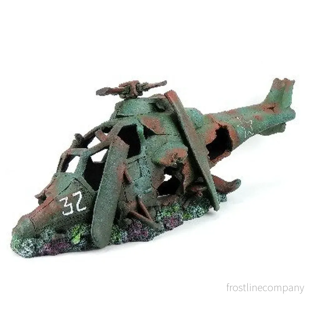 Classic Sjunken Helikopter XL – Akvariedekoration 75cm