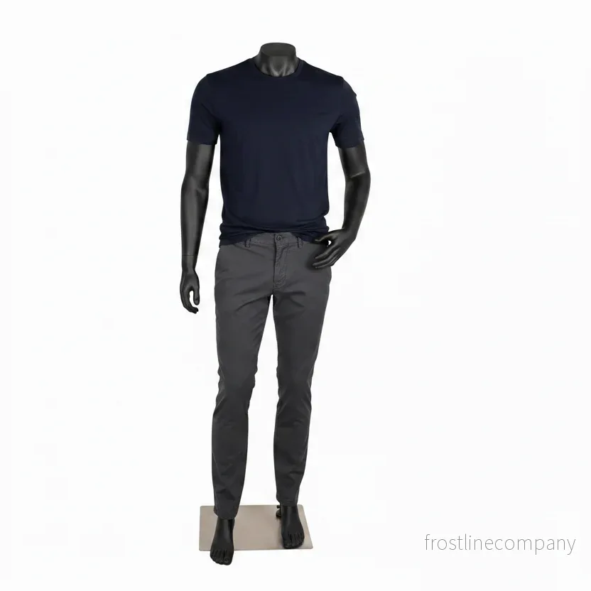 Herrmannekäng, modell D med böjd arm och flexibel huvudlösning, svart. Standard