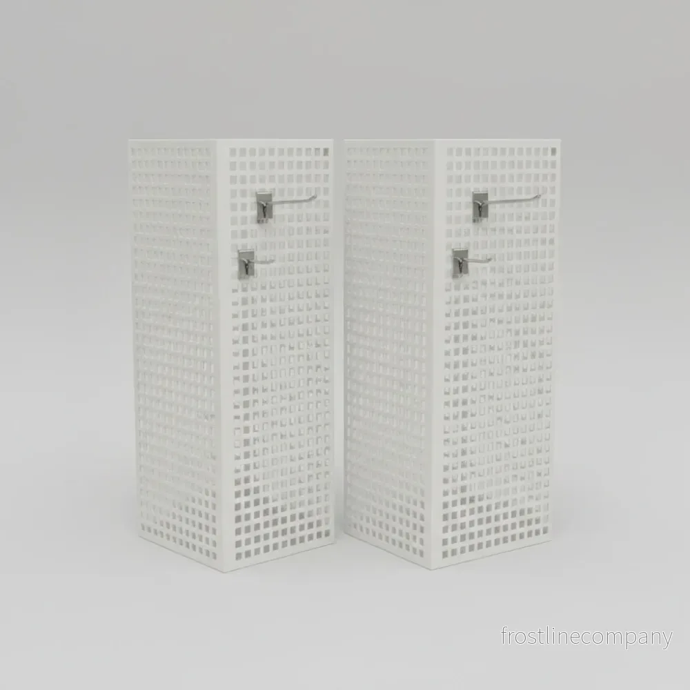 Vitt vinkel-display i metall – set om 2 st. Pris per st. Vitt vinkel-display i metall – set om 2 st. Pris per st.