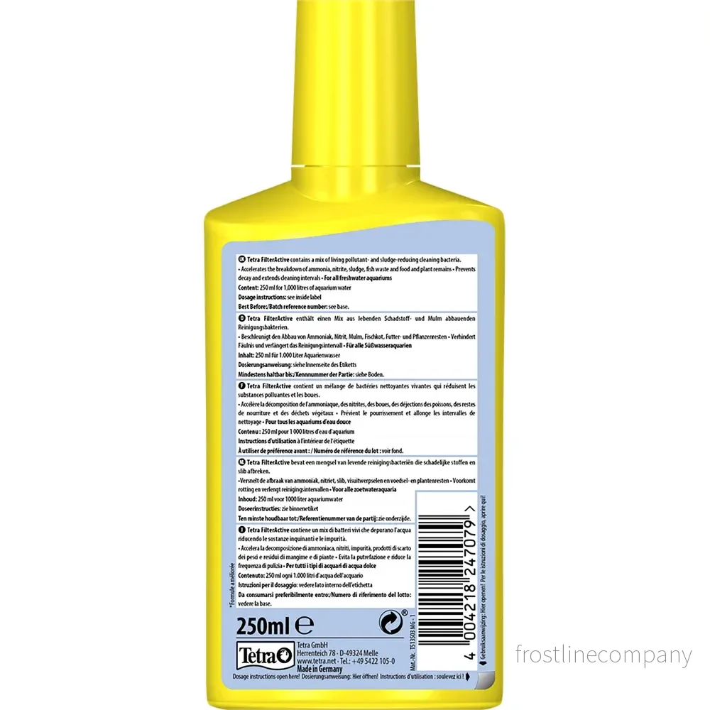 Tetra FilterActive – Bakteriestart för rent och hälsosamt vatten 250ml - Bild 2