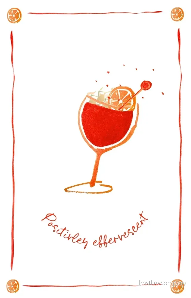 Kökshandduk linne - Aperol Spritz - Bild 2