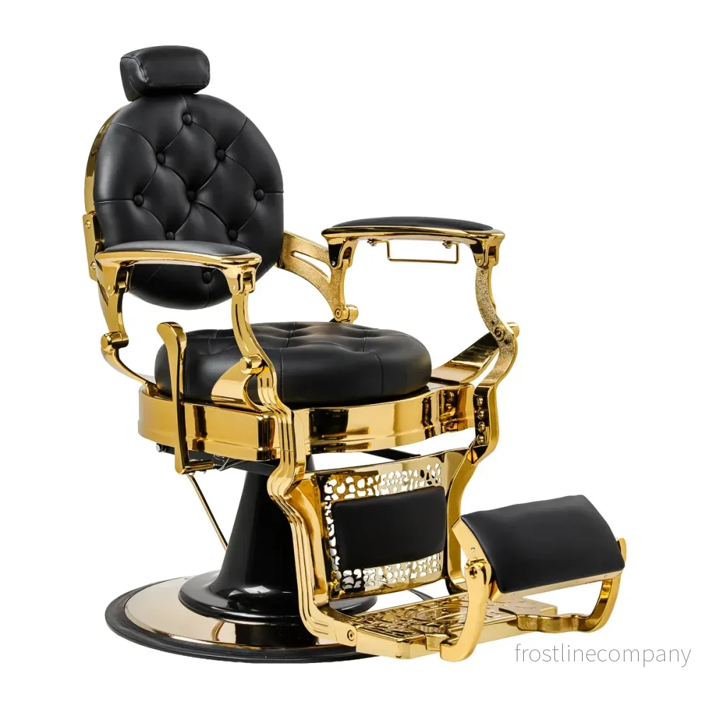Barberstol Gabbiano Niccolo Svart-Guld Barberstol Gabbiano Niccolo Svart-Guld