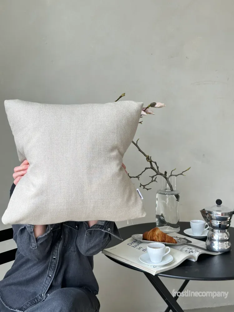 Cushion 21 / Outdoor+Indoor / Linen Look / Nature/ 50x50 cm - Bild 3
