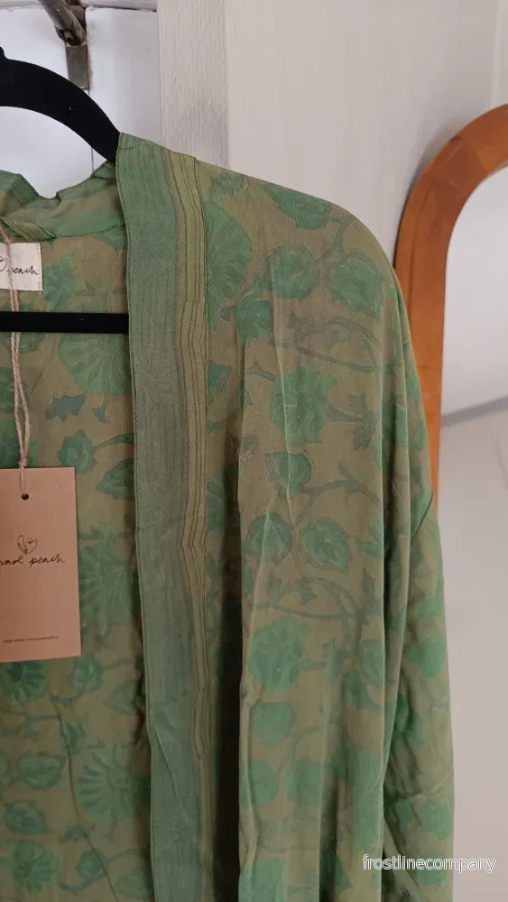 Lång kimono med fickor - vintage silke nr 4 - Bild 2