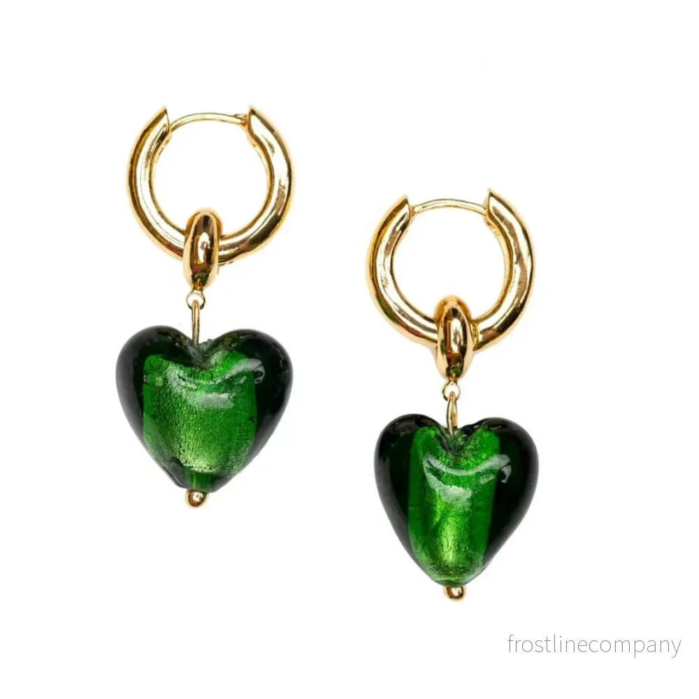 Massi Örhängen In your heart green Massi Örhängen In your heart green