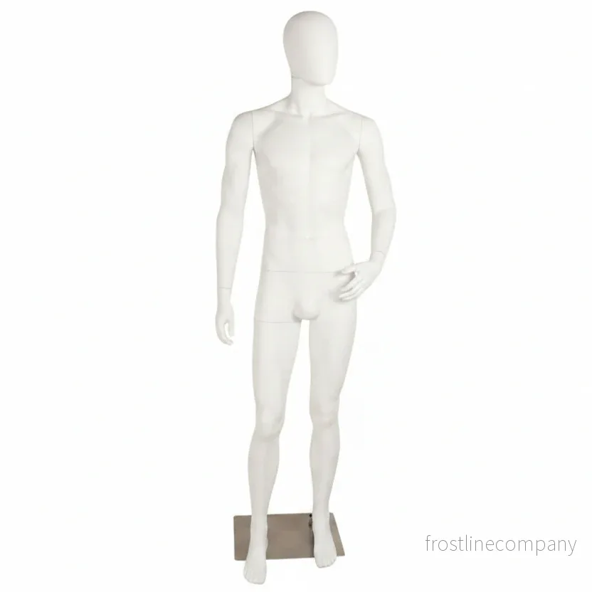 Herrmannekäng, modell D med böjd arm, huvud, vit. standard - Bild 2