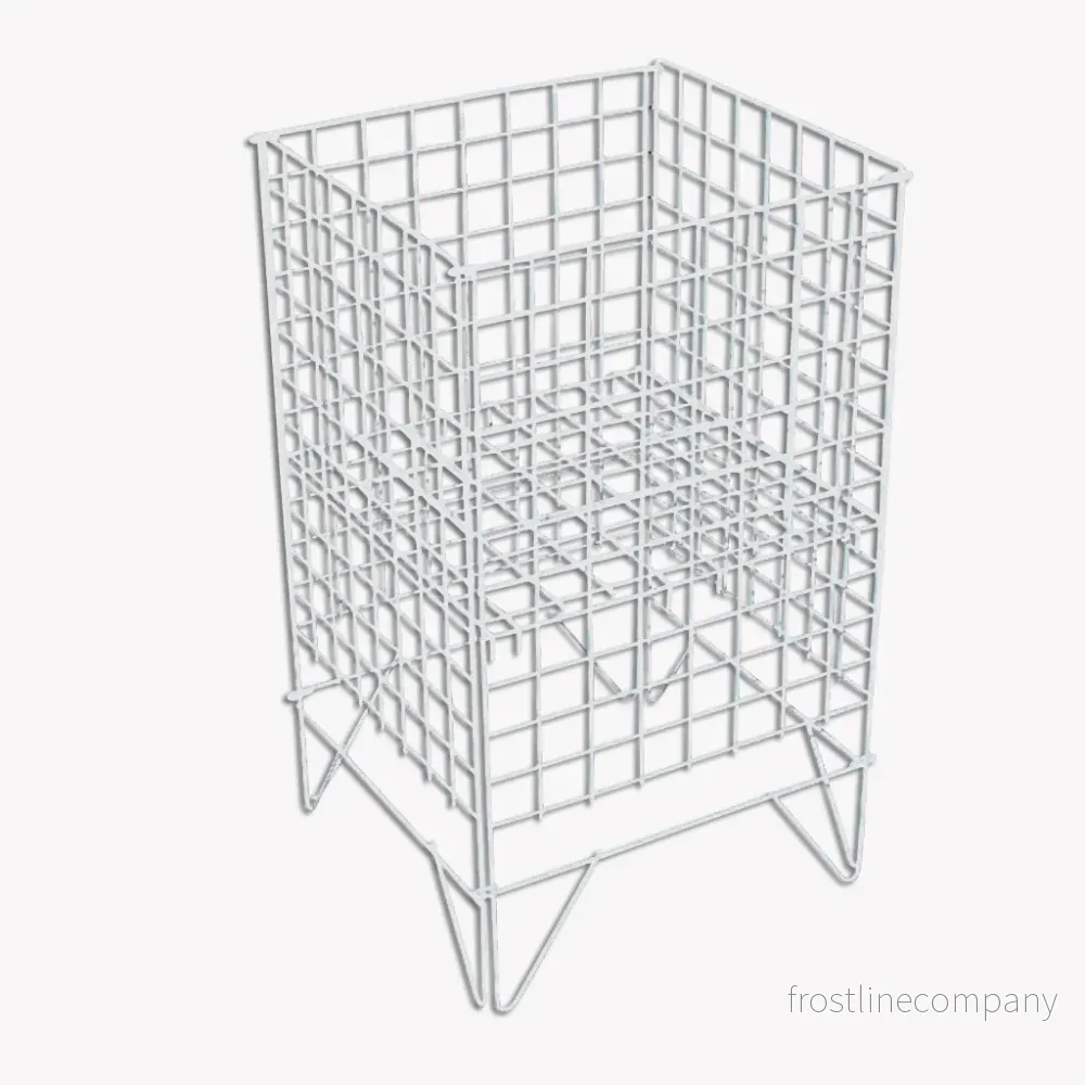 Nancy I försäljningskorg med justerbar botten – vit, 42 x 42 x H75 cm