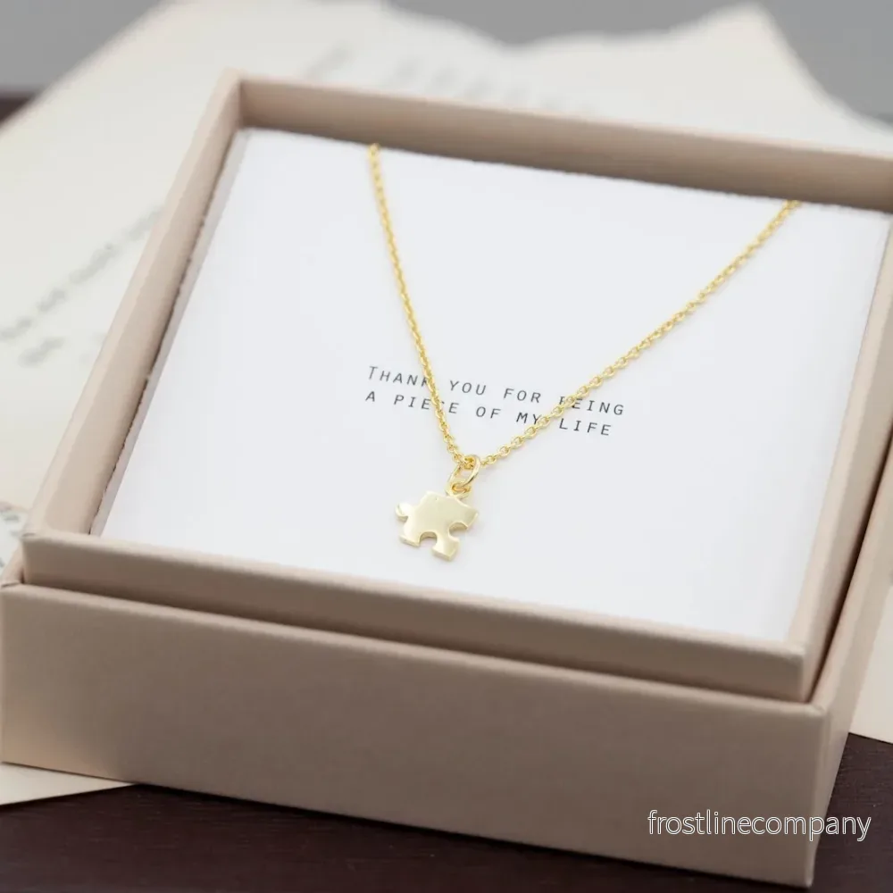 Halsband guld pusselbit - Bild 2