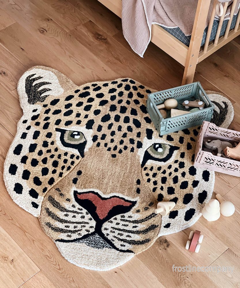 Leopard huvud matta - Bild 2