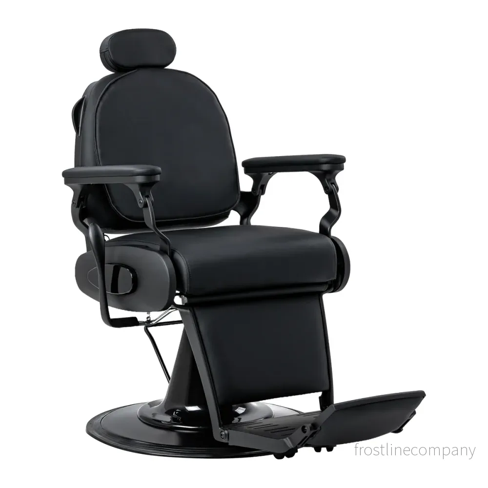 Barberstol Gabbiano Francesco med Massage Svart-Svart Barberstol Gabbiano Francesco med Massage Svart-Svart