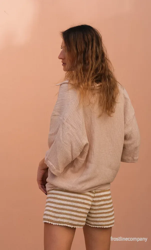 Virkade shorts "Slow living" - Bild 3