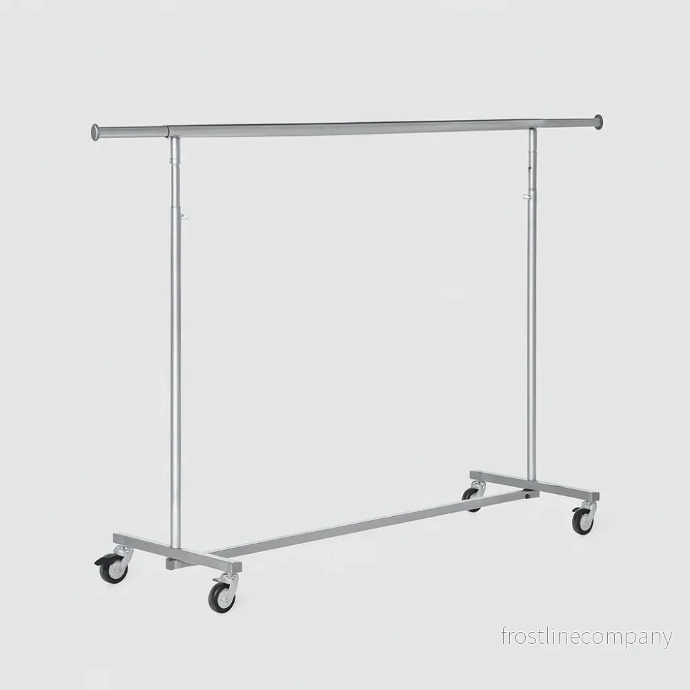 Konfektionsstativ – Extra bred, krom – Lyx. B 150-210 (hängare utdrag) x H130-200 cm. Konfektionsstativ – Extra bred, krom – Lyx. B 150-210 (hängare utdrag) x H130-200 cm.