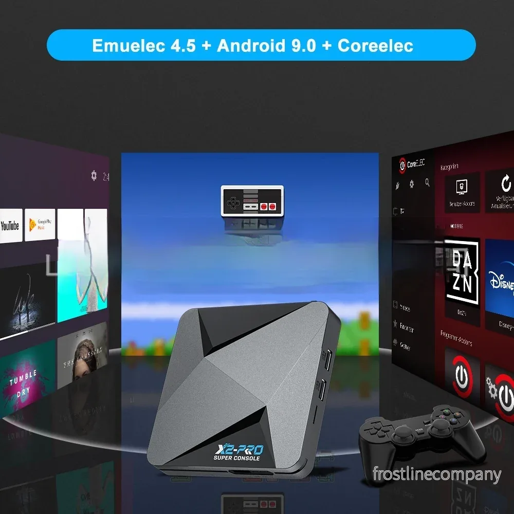 X2-Pro 4K Retro Spelkonsol / TV-Box med 3 System