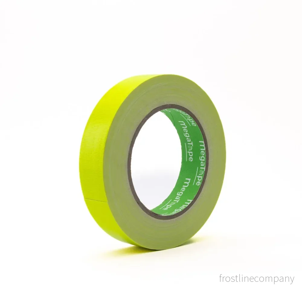 24x MegaTape UT70 · fluor-gaffatejp · 25 m på rulle · 25 mm · gul - Bild 2