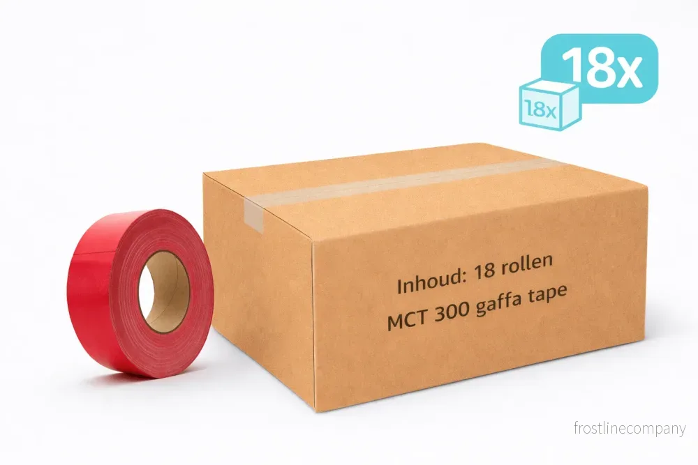 18x MegaTape MCT 300 · Gaffatejp · 50 mm · röd · rulle 50 m