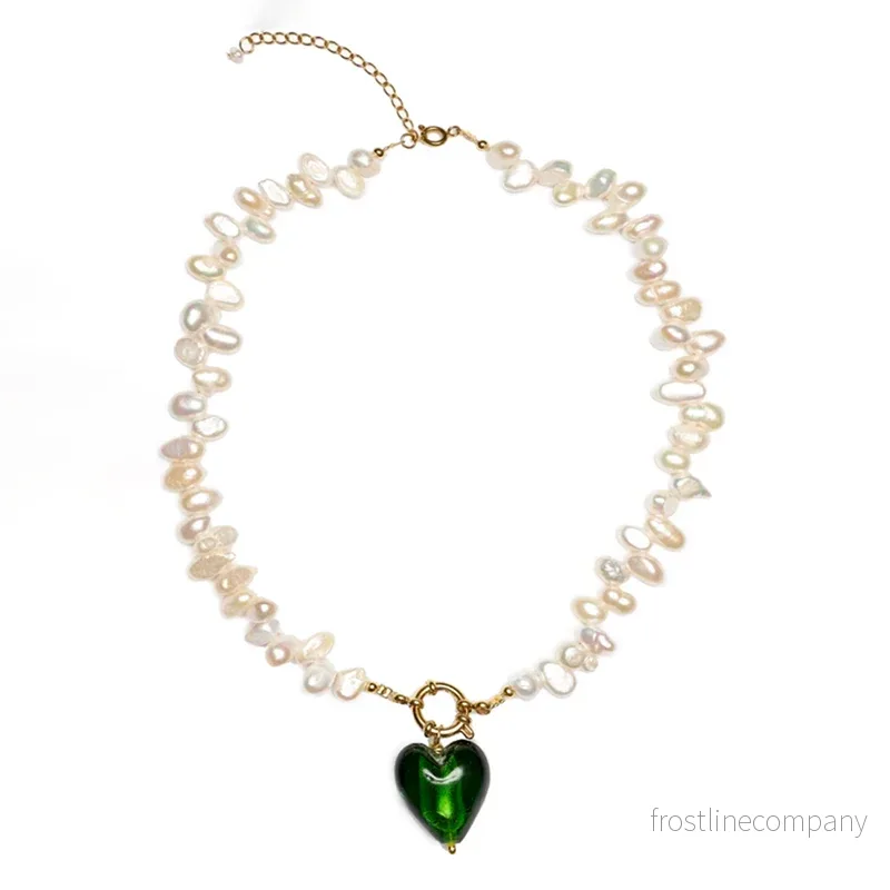 Massi halsband Love Pendant green