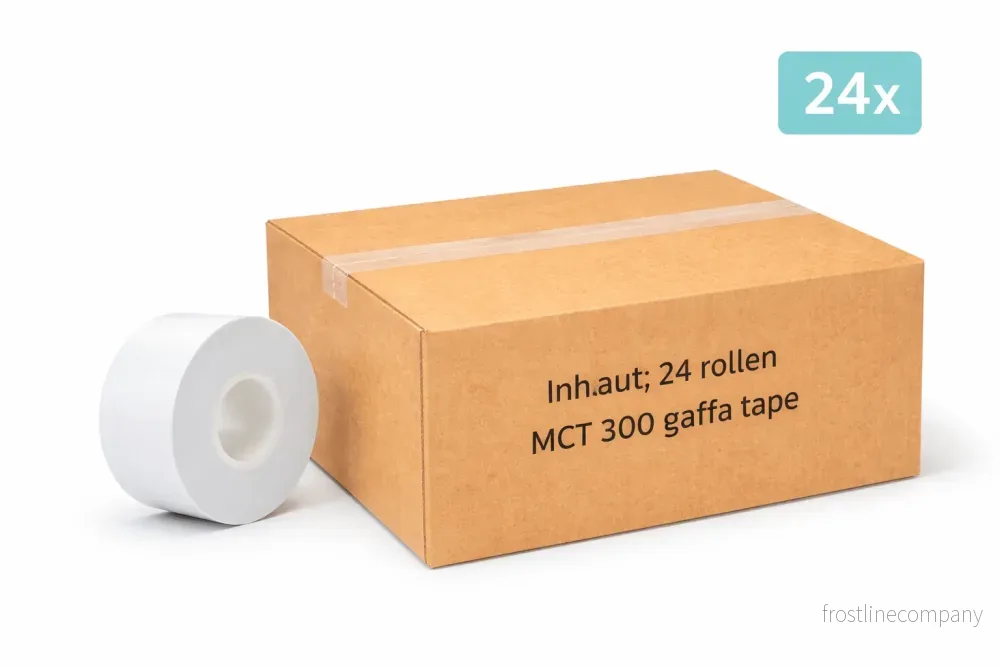 24 st MegaTape UT7 PVC-tejp · 38 mm · vit · 33 m rulle - Bild 2