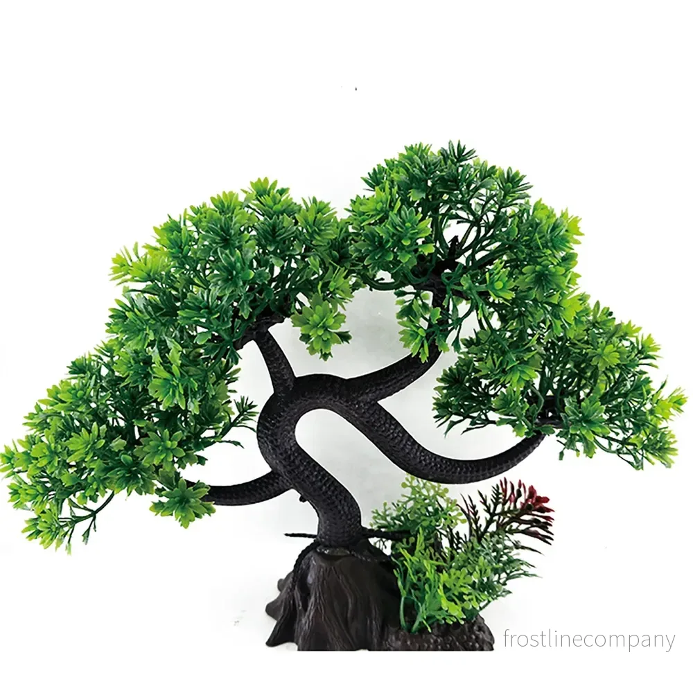 Ozami Plastväxt Bonsai 15x30cm – Dekorativ akvariedekoration med rotbas