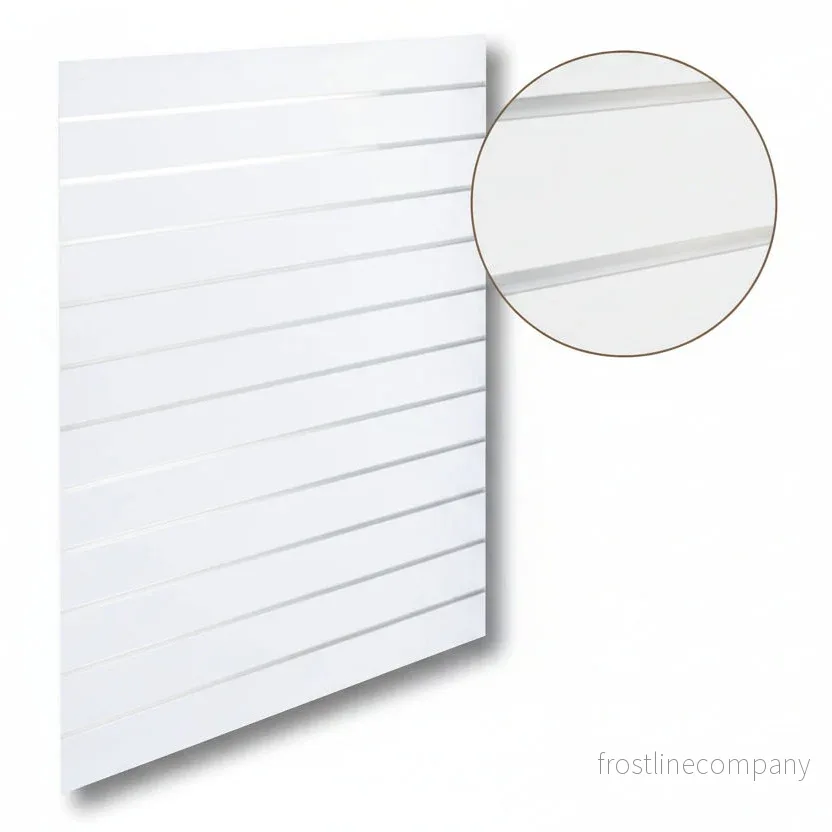 Spårpanel - Standard (120 x 120 cm) - Vit med plastlister i vitt