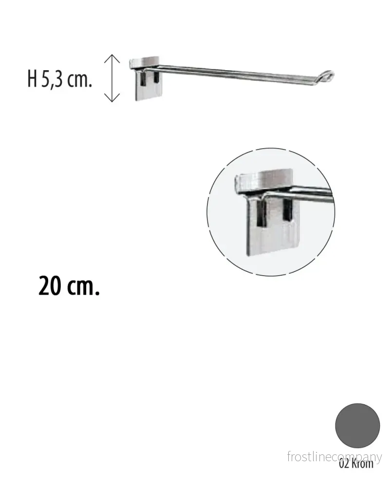 Varukrok, dubbel 20 cm. för rillepanel Varukrok, dubbel 20 cm. för rillepanel