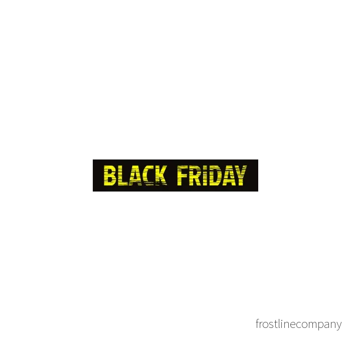 Black Friday-skylt till fönster i vakuumfolie 130 x 25
