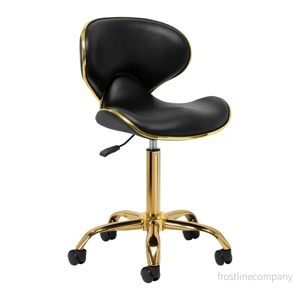 Taburett Gabbiano Q-4599 Guld/Svart – Justerbar med hjul Taburett Gabbiano Q-4599 Guld/Svart – Justerbar med hjul