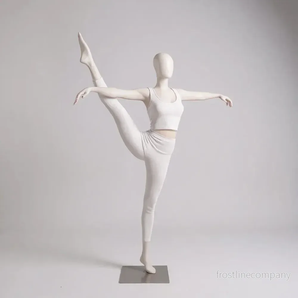 Yoga damdocka, fitness/yoga – vit. Ett ben Yoga damdocka, fitness/yoga – vit. Ett ben
