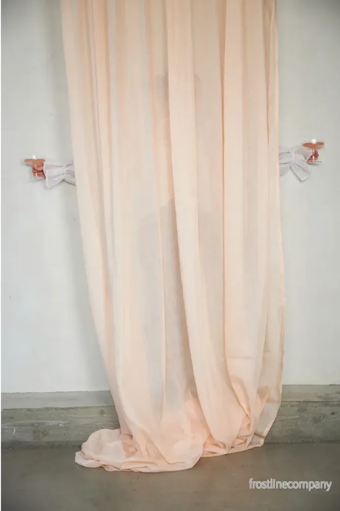 Drape 01 / Custom Made Sheer Curtain / Peach - Bild 2