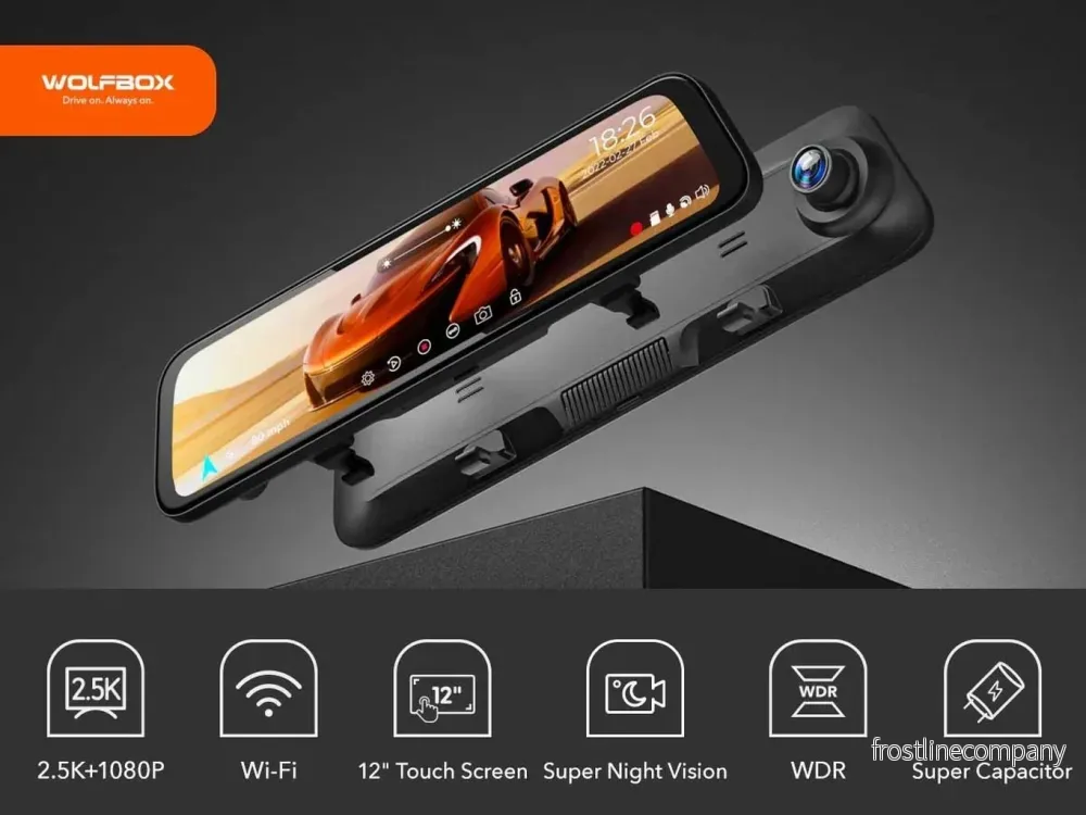 Wolfbox G840H 2K Wifi GPS 32gb Mirror dashcam - Bild 2