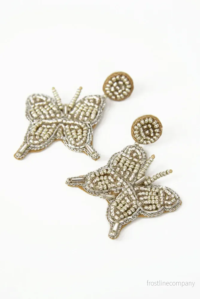 Örhängen silver fjäril