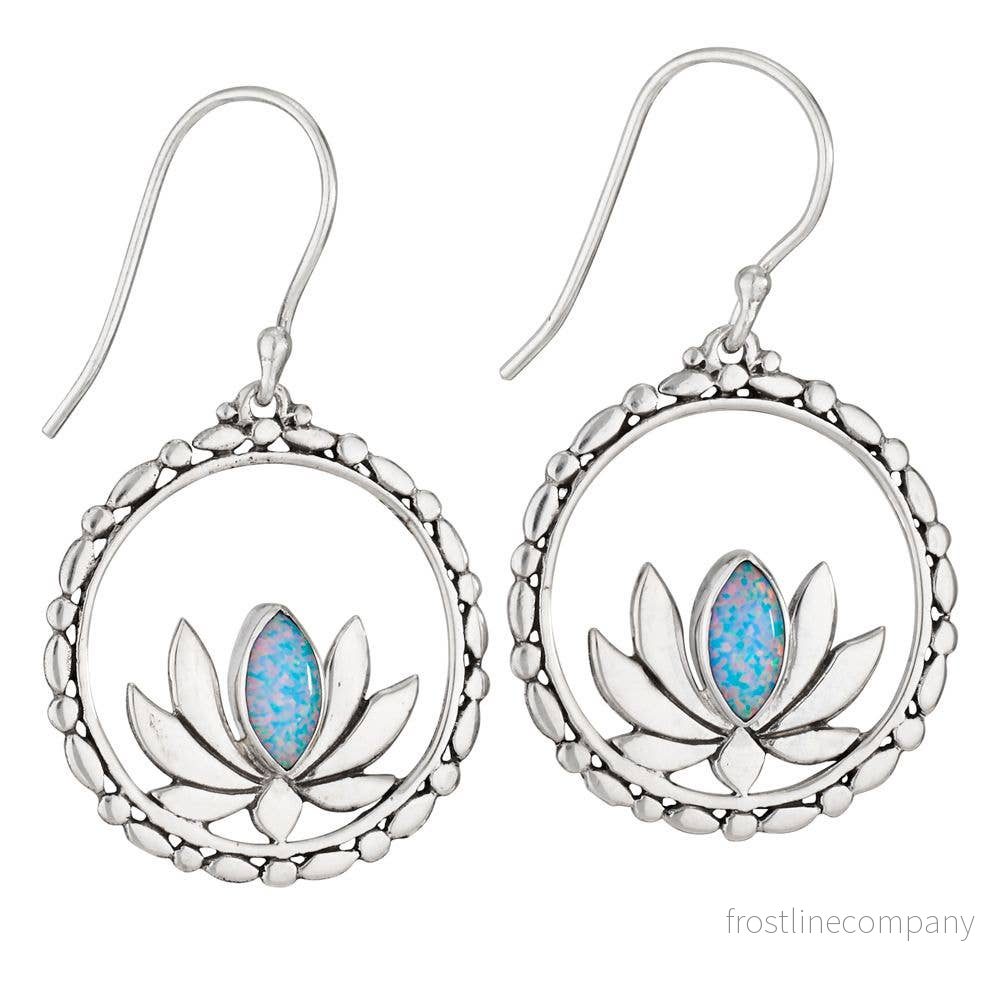 Silverörhängen Lutus Opal