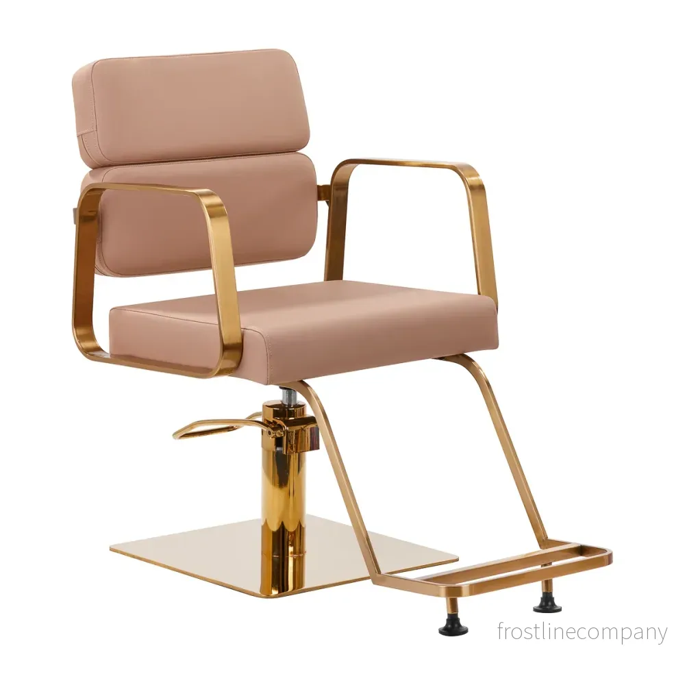 Frisörstol Gabbiano Porto – Guld/Beige Frisörstol Gabbiano Porto – Guld/Beige