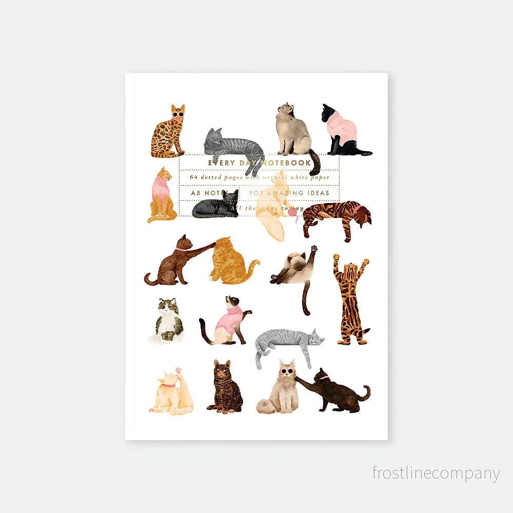Anteckningsbok Meow katter Anteckningsbok Meow katter