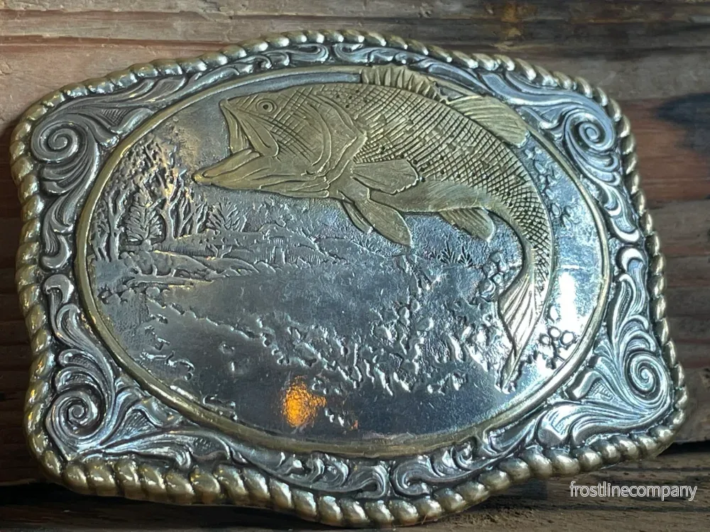 Belt Buckle Vintage Bass Fish Crumrine