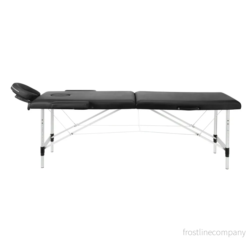 Massagebänk Hopfällbar Aluminium Balance 2 Zoner Svart - Bild 2