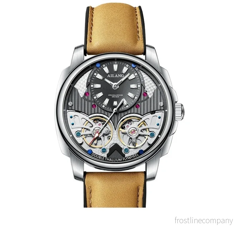 Automatisk Klocka Herr Dubbel Tourbillon - AILANG - Bild 3