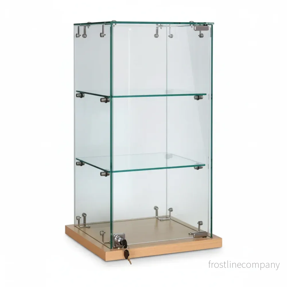 Bordmonterad vitrinskåp, Slimline, lönn, B33 x D33 x H61 Bordmonterad vitrinskåp, Slimline, lönn, B33 x D33 x H61
