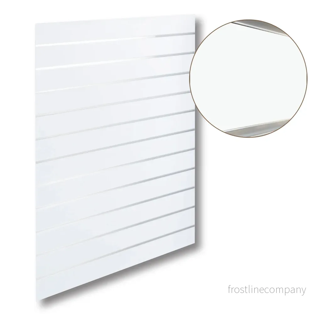 Rillepanel - Standard (120 x 120 cm) - Vit med alulister i vitt