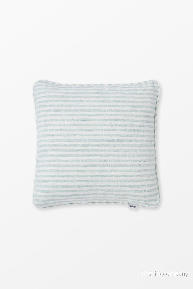 Linen Cushion Candy Stripe Turquoise