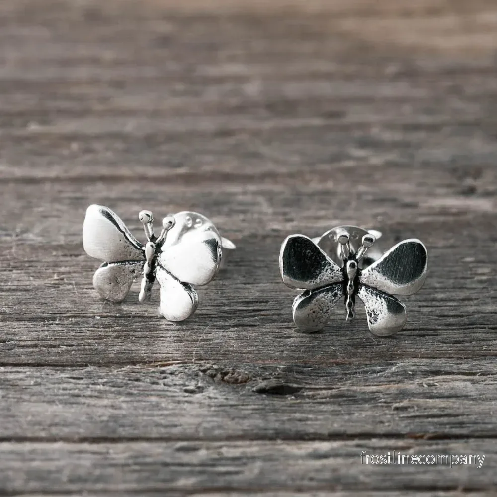 Örhängen i silver fjäril Örhängen i silver fjäril